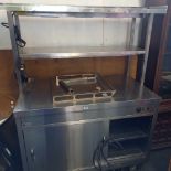 PARRY STAINLESS STEEL 4 DOOR ELECTRIC UNIT WITH DOUBLE SHELVES
