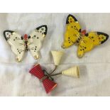 2 BUTTERFLY BROOCHES ETC