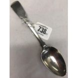 A GEORGE III SILVER CRESTED SPOON - LONDON 1810 BY R.C, G.S