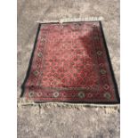 RED/BLACK RUG