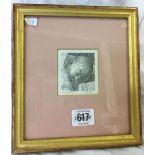 SIMON BRETT, PENCIL SIGNED LIMITED EDITION ETCHING OF A SLEEPING CHILD, SIGNED & NUMBERED 3/75