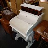 MODERN REPRODUCTION WHITE PAINTED DAVENPORT