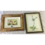 A GROUP OF 4 WATERCOLOURS OF FLOWERS, TWO SIGNED ROBERT TUCKER