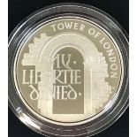 2020 ROYAL MINT UK SILVER PROOF PIEDFORT FIVE POUND COIN THE INFAMOUS PRISON FROM THE TOWER OF LONDO