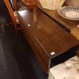 MAHOGANY DROP FLAP TABLE ON BALL & CLAW FEET