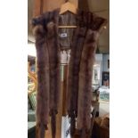 MINK FUR STOLE WITH SILK LINING