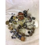 2 TUBS OF MIXED JEWELLERY