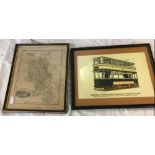 BOX OF 12 ASSORTED PICTURES INCLUDING ANTIQUE MAP OF BUCKINGHAMSHIRE A MAP OF THE EAST INDIES,