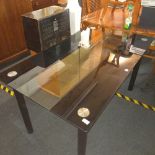 SMOKE GLASS DINING TABLE