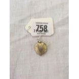 9ct HEART LOCKET HINGED INTER