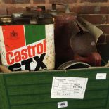 CARTON OF OIL CANS & PETROL CANS