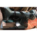 ELECTRIC SINGER SEWING MACHINE IN CASE - NEEDS RE-WIRING