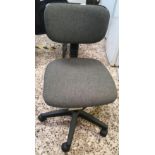 GREY UPHOLSTERED TYPISTS CHAIR