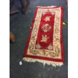 RED & CREAM RUG