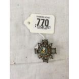 ANTIQUE MICRO MOSAIC BROOCH