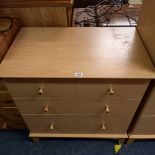 MODERN WOOD EFFECT CHEST OF 3 LONG DRAWERS - 28'' WIDE