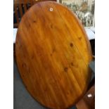 CIRCULAR PINE TRIPOD TABLE A/F