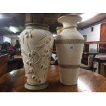 PAIR OF LARGE MODERN POTTERY VASES