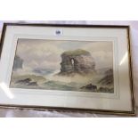 19TH CENTURY WATERCOLOUR OF A COASTAL VIEW, INSCRIBED ''OFF TORBAY''