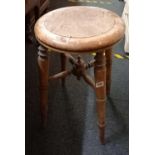 ANTIQUE CARVED MILKING STOOL