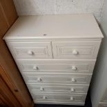 ALSTONS WHITE CHEST OF 6 DRAWERS