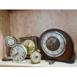 COLLECTION OF 5 VARIOUS VINTAGE CLOCKS
