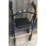 BLUE DRIVE FOLDING MOBILITY WALKER (GOOD CONDITION)