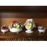 4 CHINA FLOWER POSIES