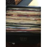 CASE OF VINYL 45'S MAINLY 70'S INCL; BOWIE,QUEEN, YES & QUO
