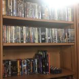 2 & HALF SHELVES OF DVD'S & BOOKS ON STAR WARS & DOCTOR WHO