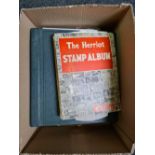 CARTON OF VARIOUS STAMP ALBUMS WITH MANY MINT & USED STAMP COLLECTIONS