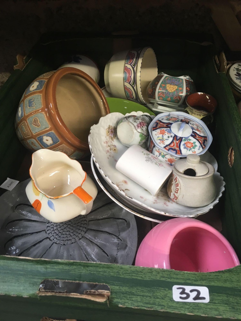 2 CARTONS OF MAINLY VINTAGE CHINA & POOLE POTTERY,GERMAN TEA SET,ROYAL DOULTON PLATES & BOWL ETC - Image 3 of 3