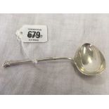 A SILVER LADLE WITH LIP - SHEFFIELD