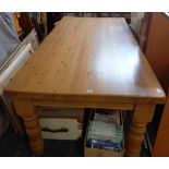 7ft X 3ft 5'' PINE FARM HOUSE TABLE A/F