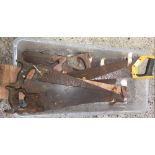CARTON OF RUSTED SAWS