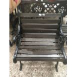 WROUGHT IRON GARDEN SEAT A/F