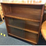 OAK GLASS SLIDING DOOR CABINET