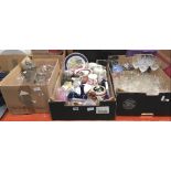 3 CARTONS OF MIXED CHINA & GLASSWARE ETC