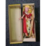 BOXED PELHAM PUPPET OF A YOUNG GIRL (DRESS MARKED)