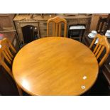 MODERN CIRCULAR KITCHEN TABLE WITH 4 MATCHING CHAIRS
