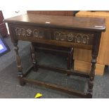 DOUBLE DRAWER GOTHIC STYLE SIDE TABLE