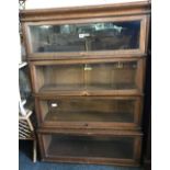 4 SECTION GLOBE-WERNICKE BOOKCASE