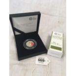 2017 ROYAL MINT UK SILVER PROOF 50P COIN MR JEREMY FISHER STRUCK IN .925 STERLING SILVER 8.00
