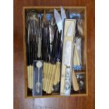 CARTON OF VARIOUS VINTAGE CUTLERY