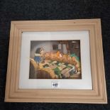 3D PICTURE OF SNOW WHITE & THE SEVEN DWARFS & A F/G PRINT OF DUSTMAN BY BERYL COOK