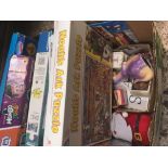 CARTON OF VARIOUS TOYS,DVDS, PUZZLES ETC