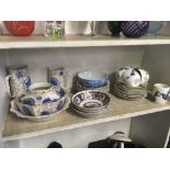 SHELF OF DECORATIVE CHINAWARE