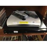 PANASONIC DVD PLAYER & SKY BOX WITH REMOTES