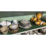 SHELF OF 2 PART SETS OF TEA WARE, A PARAGON SET, PART SET & DUCHESS PART SET