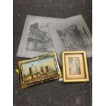 CARTON OF STEEL ENGRAVINGS & A COPPER ENGRAVING ETC